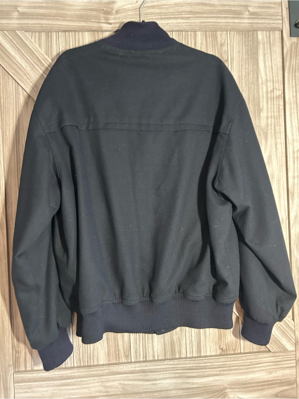 Vintage Paul & Shark Yachting Wool Bomber Jacket Navy Blue Men's XL - Picture 3 of 10